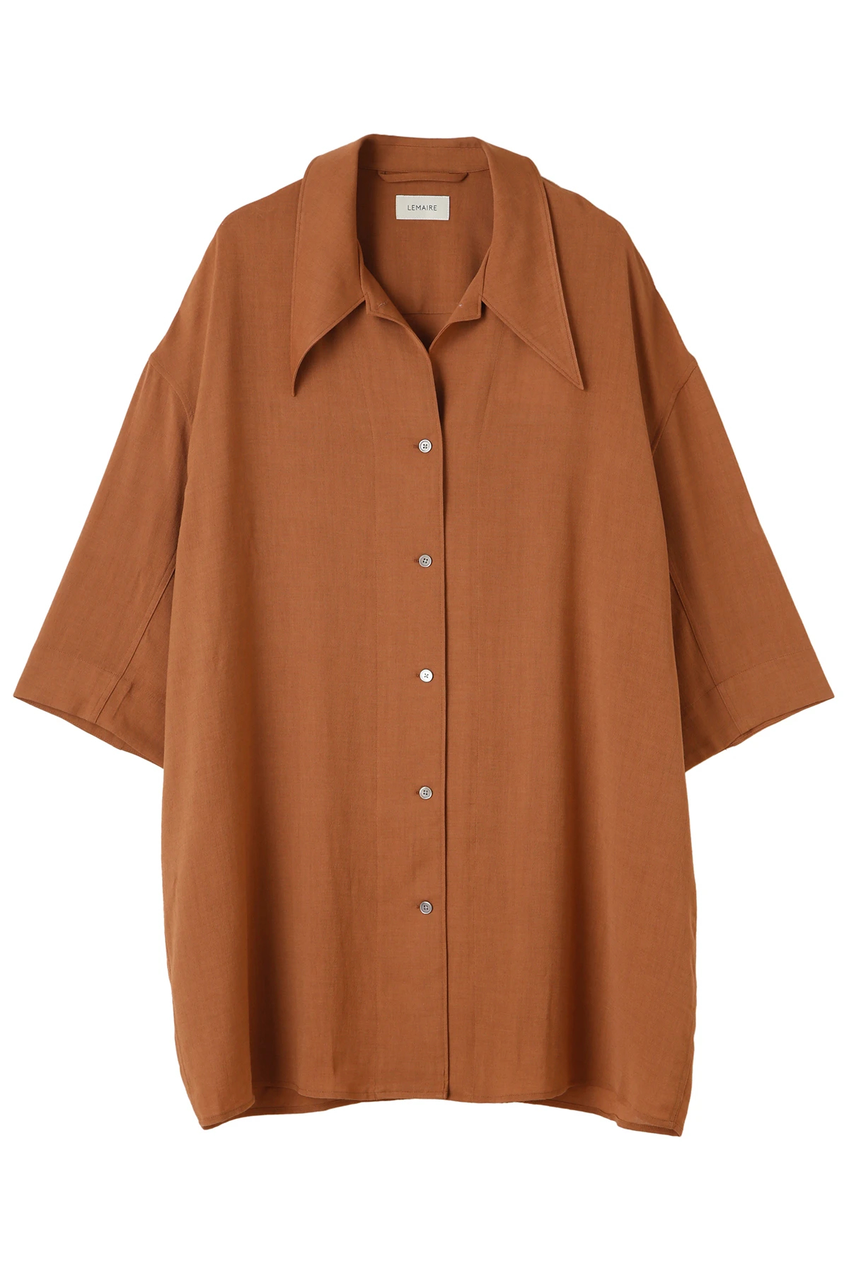 LEMAIRE ツイストシャツ ブラウン サイズ48 - ファッション