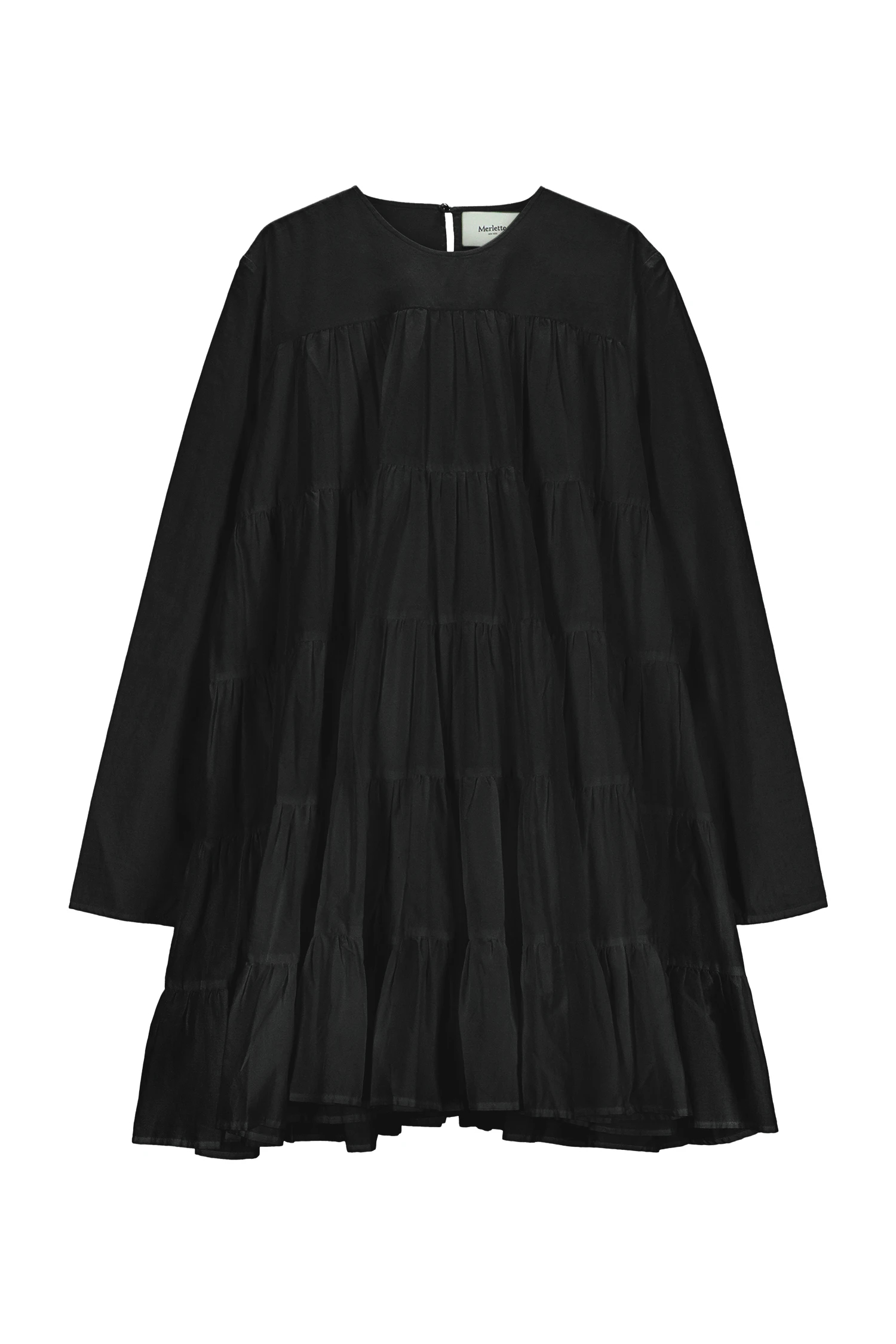 Merlette マーレット ブラウス L 黒 【古着】【中古】【送料無料】 中古・古着通販】merlette (マーレット) 半袖ブラウス 25SS Scoop Neck