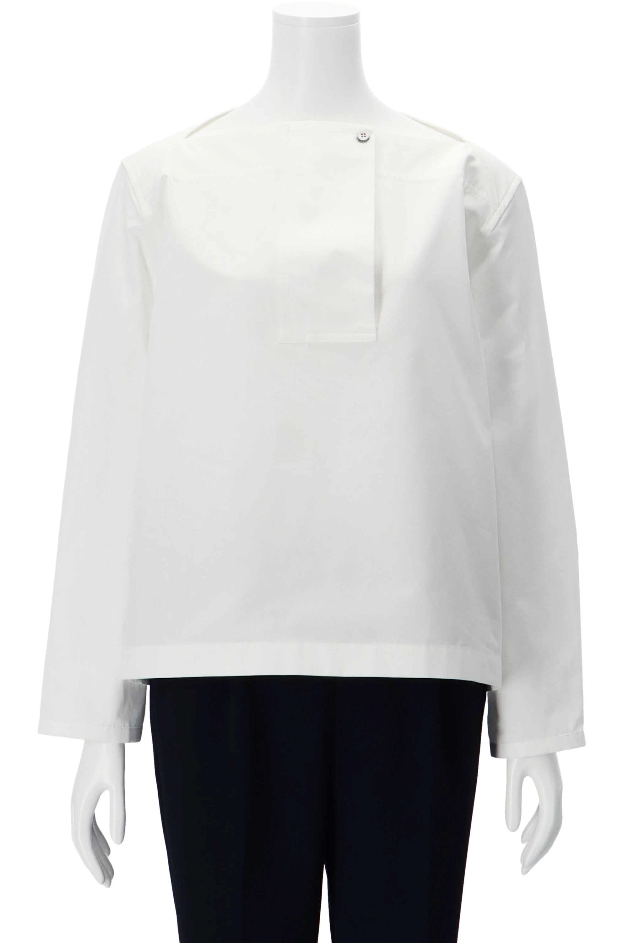 JIL SANDER ジルサンダー ケープ付きトップス JIL SANDER - jil sander ボウディテール コットントップス ケープの