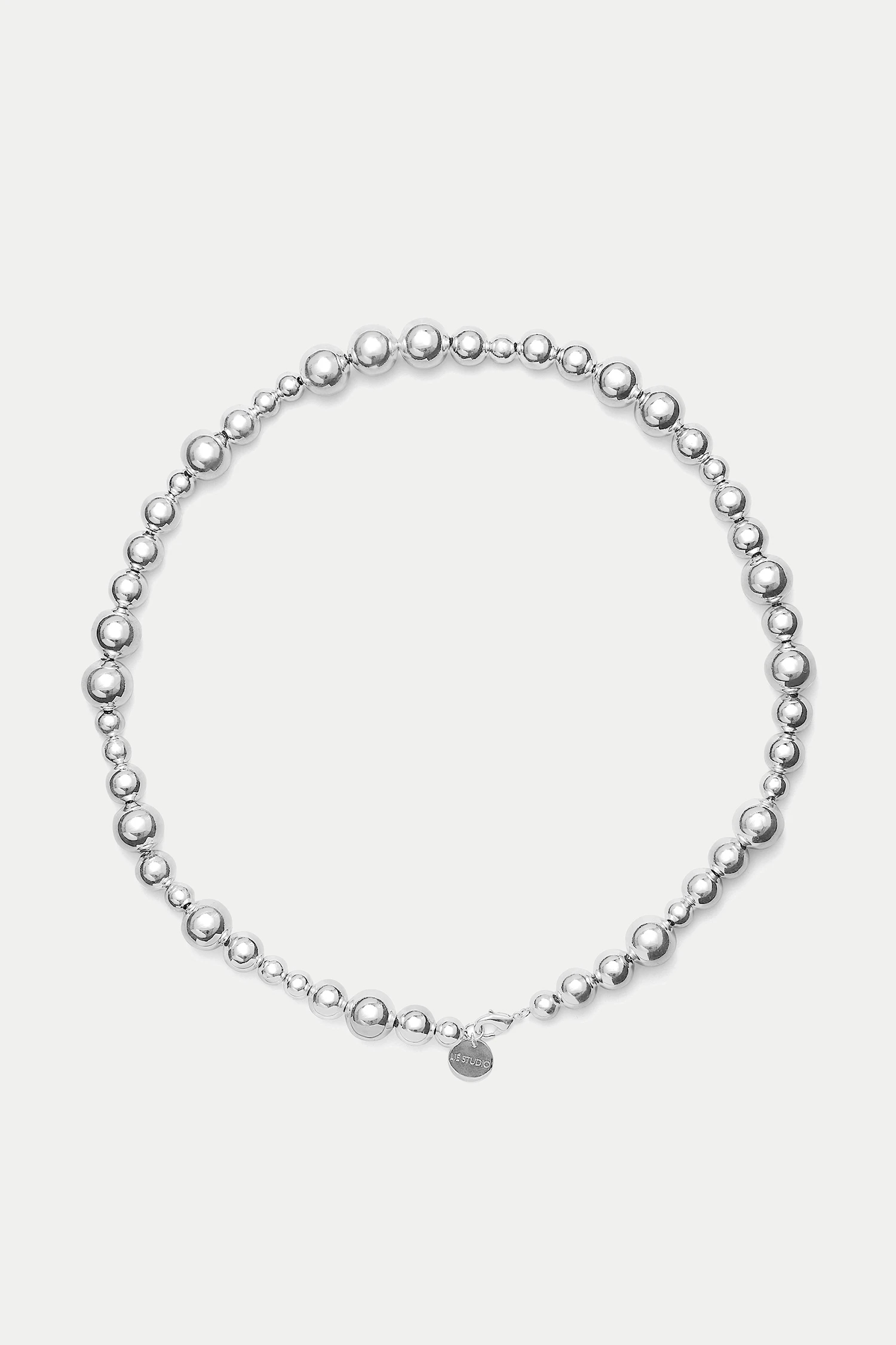 LIE STUDIO THE ELLY ボールチェーンネックレス シルバー LIE STUDIO THE ELLY ボールチェーンネックレス シルバー The