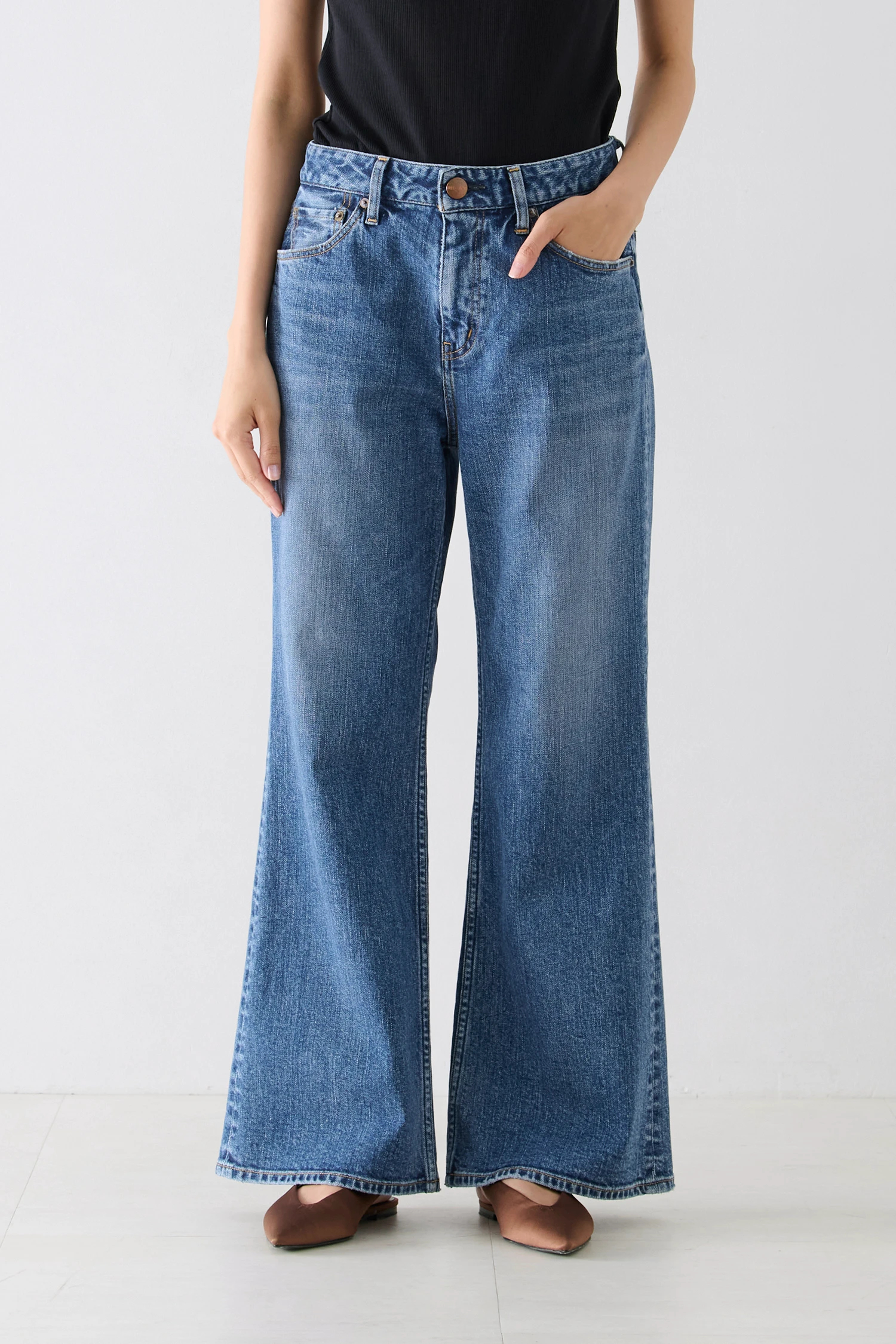 新品　TWフレア（タイトウエストフレア）vintage-blue TWフレア（タイトウエストフレア）vintage-blue