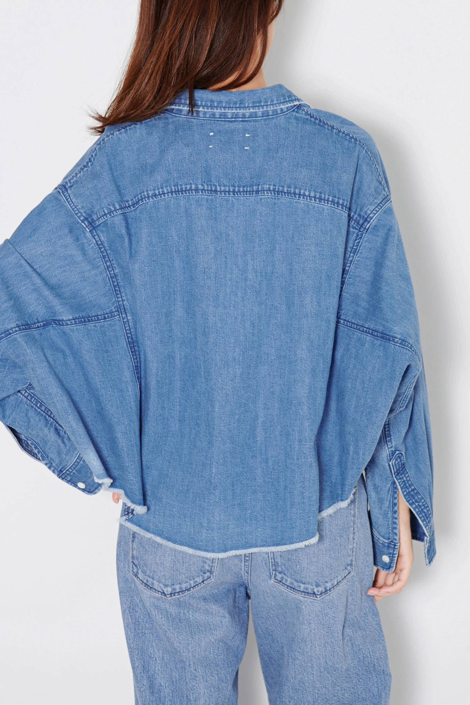 匿名＊新品‼︎アッパーハイツ デニムシャツ クロップド オーバー