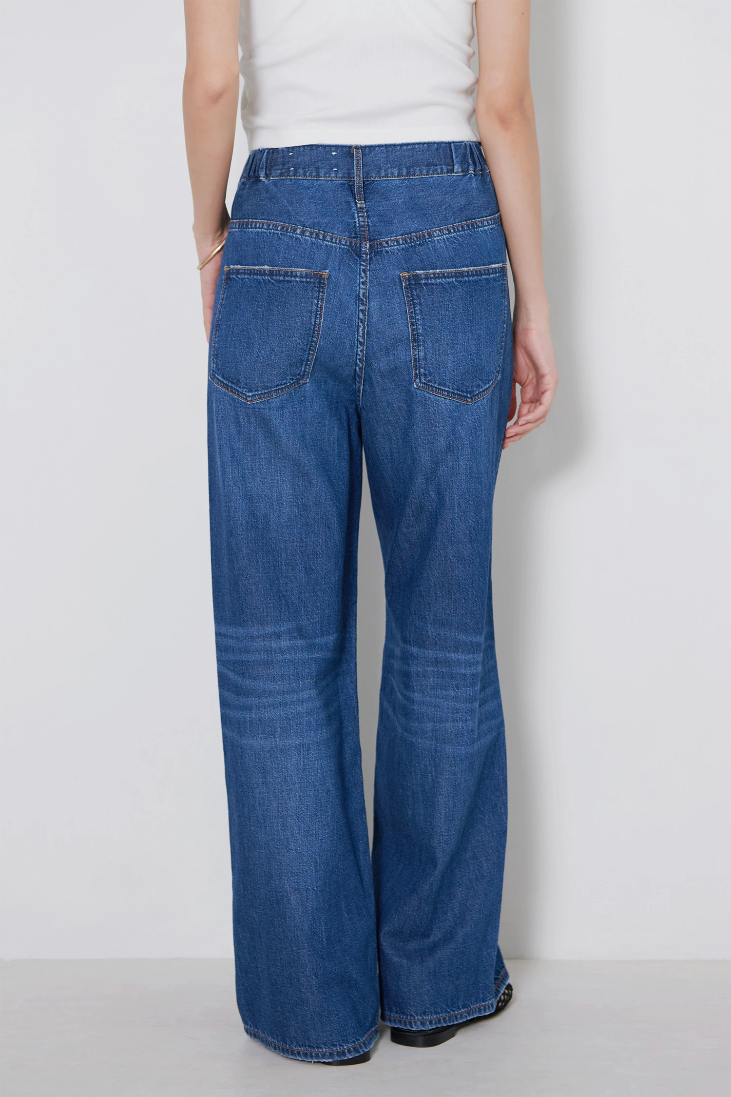 極美品✨45R AD3000藍馬比女 ジョッパーズパンツ インディゴ 藍染 3