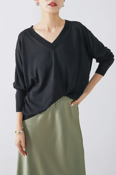 HAUNT(ハウント) |C/SILK V NECK KNIT