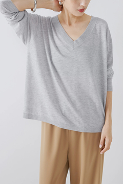 HAUNT(ハウント) |C/SILK V NECK KNIT
