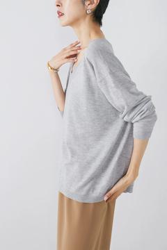 HAUNT(ハウント) |C/SILK V NECK KNIT