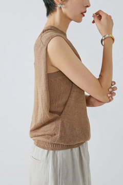 HAUNT(ハウント) |LINEN SLEEVELESS PO