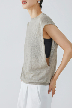 HAUNT(ハウント) |LINEN SLEEVELESS PO