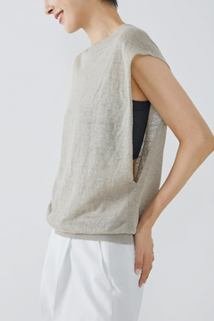 HAUNT(ハウント) |LINEN SLEEVELESS PO