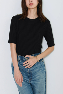 HAUNT(ハウント) |RIB HALFSLEEVE KNIT