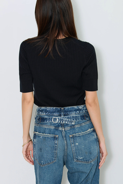 HAUNT(ハウント) |RIB HALFSLEEVE KNIT