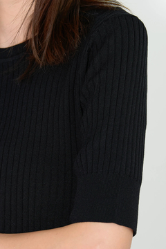 HAUNT(ハウント) |RIB HALFSLEEVE KNIT