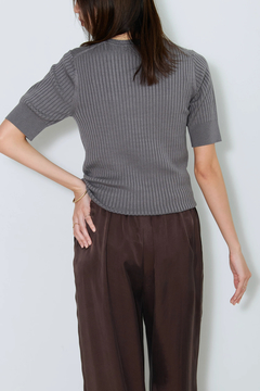 HAUNT(ハウント) |RIB HALFSLEEVE KNIT