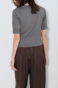 HAUNT(ハウント) |RIB HALFSLEEVE KNIT