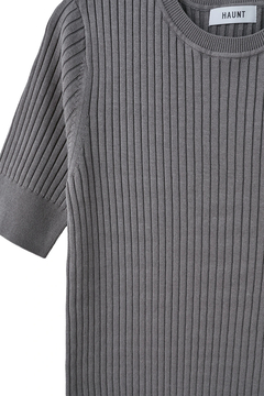 HAUNT(ハウント) |RIB HALFSLEEVE KNIT