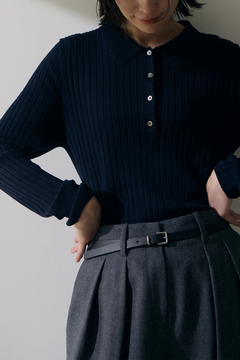 HAUNT(ハウント) |RIB POLO KNIT