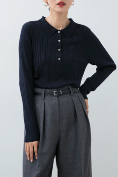 HAUNT(ハウント) |RIB POLO KNIT
