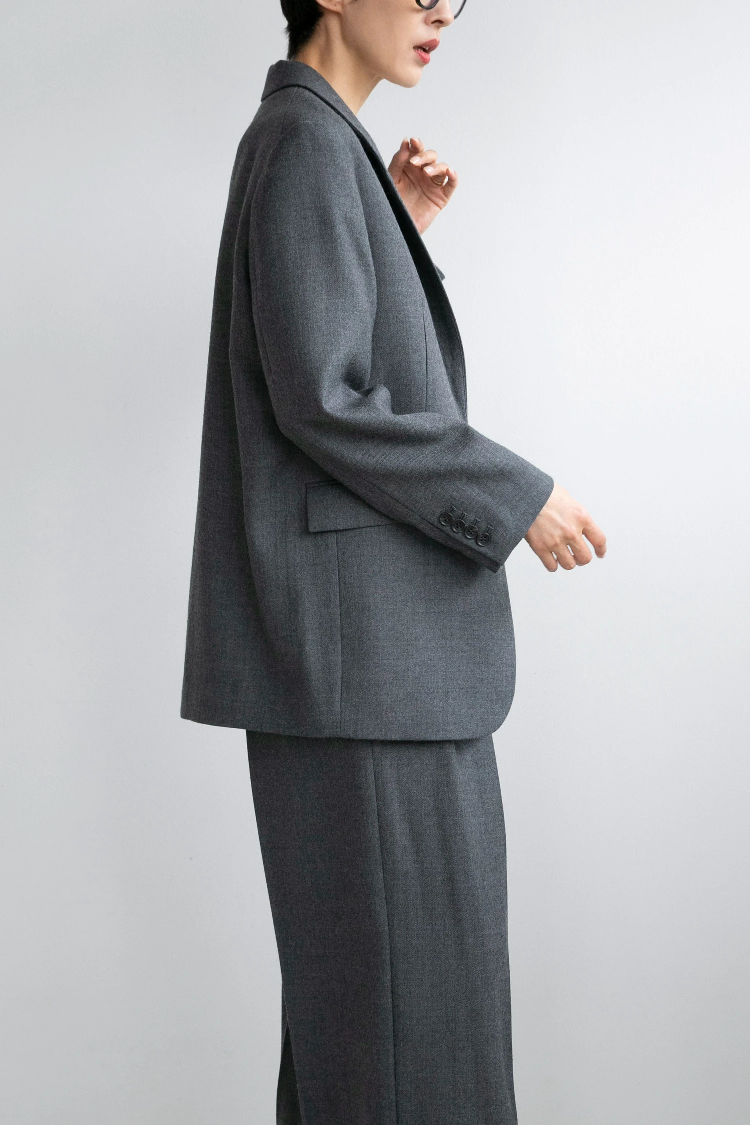 ハウント　HAUNT ツイードシングルジャケット　ブラウン HAUNT（ハウント）｜LINEN JACKETアイテムの詳細 | GUESTLIST