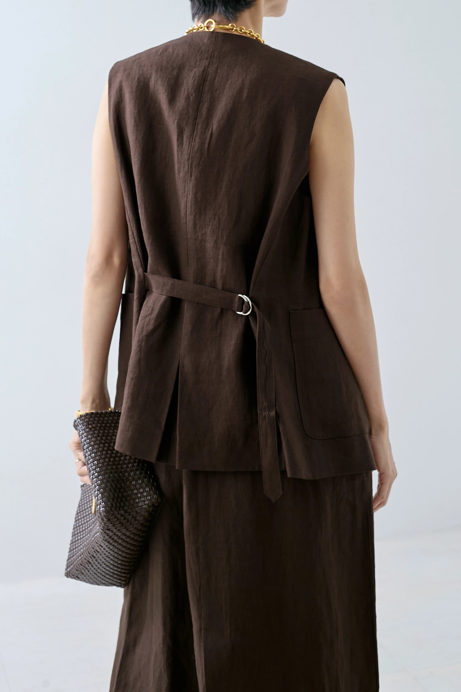 HAUNT（ハウント）｜LINEN OPEN-FRONT VESTアイテムの詳細 | GUESTLIST
