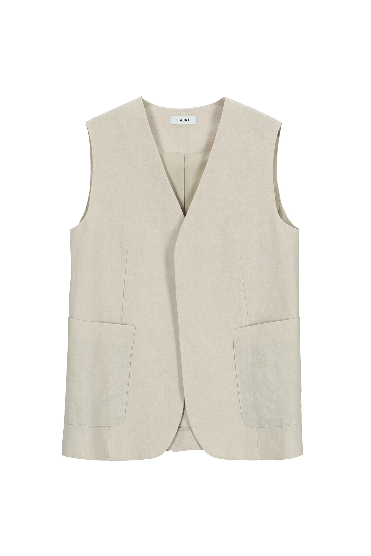 HAUNT（ハウント）｜LINEN OPEN-FRONT VESTアイテムの詳細 | GUESTLIST