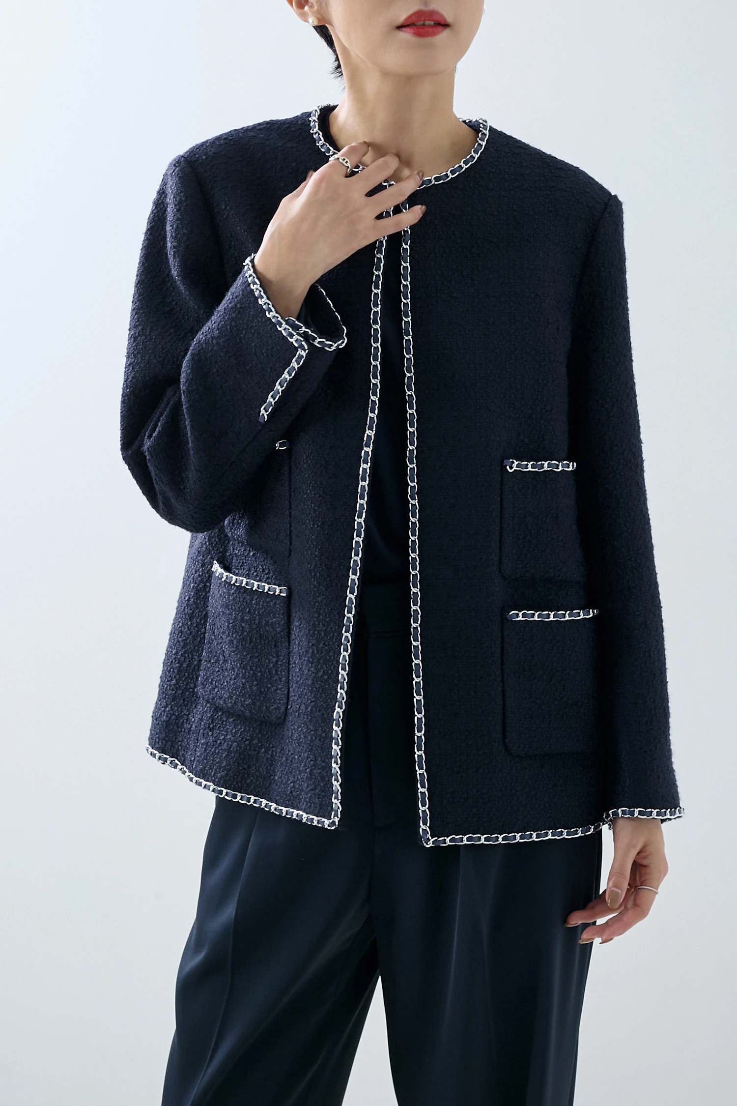 HAUNT（ハウント）｜CHAIN-TRIMMED TWEED JKアイテムの詳細