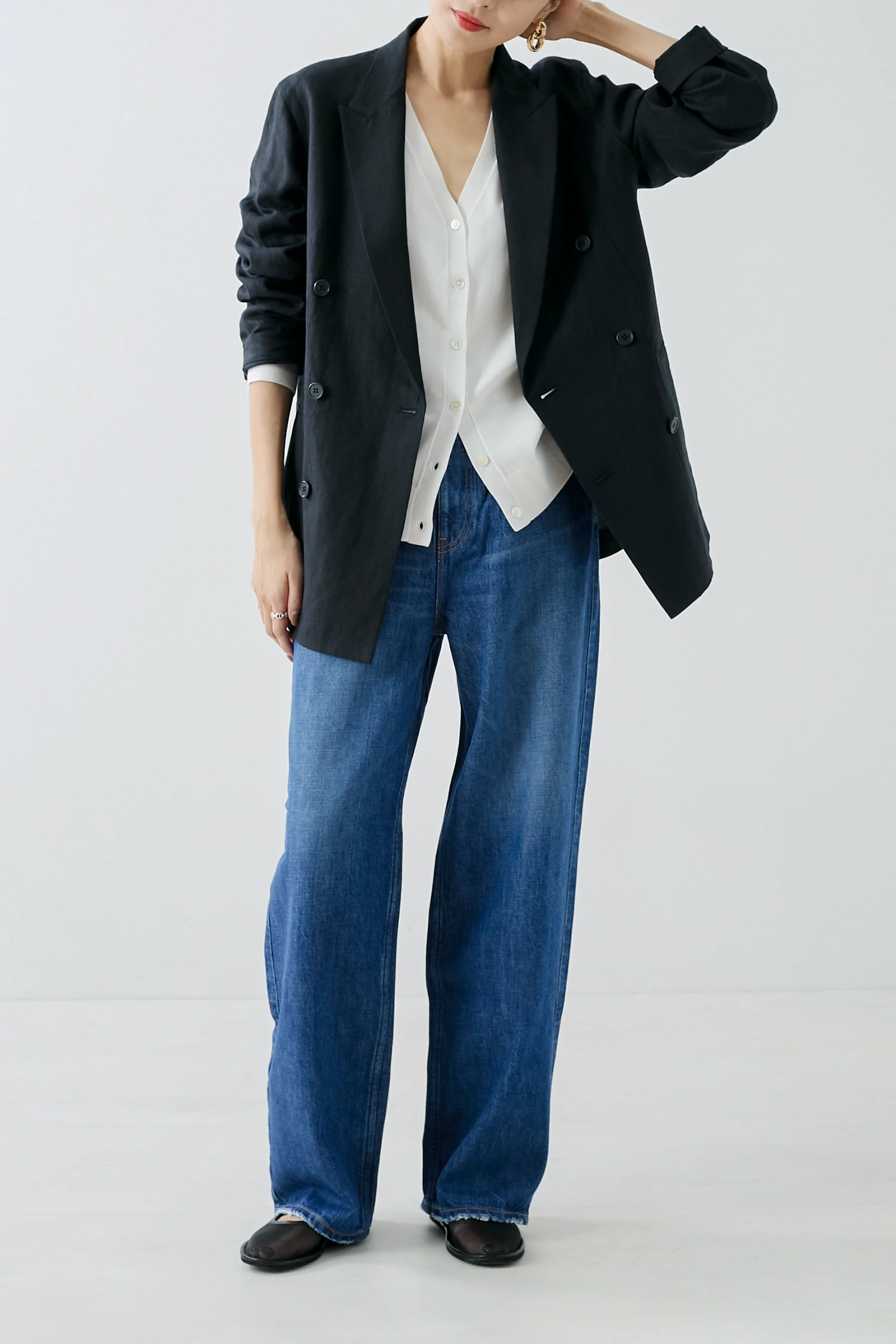 HAUNT リネンジャケット　ダブルジャケット HAUNT（ハウント）｜D-BREASTED LINEN JACKETアイテムの詳細