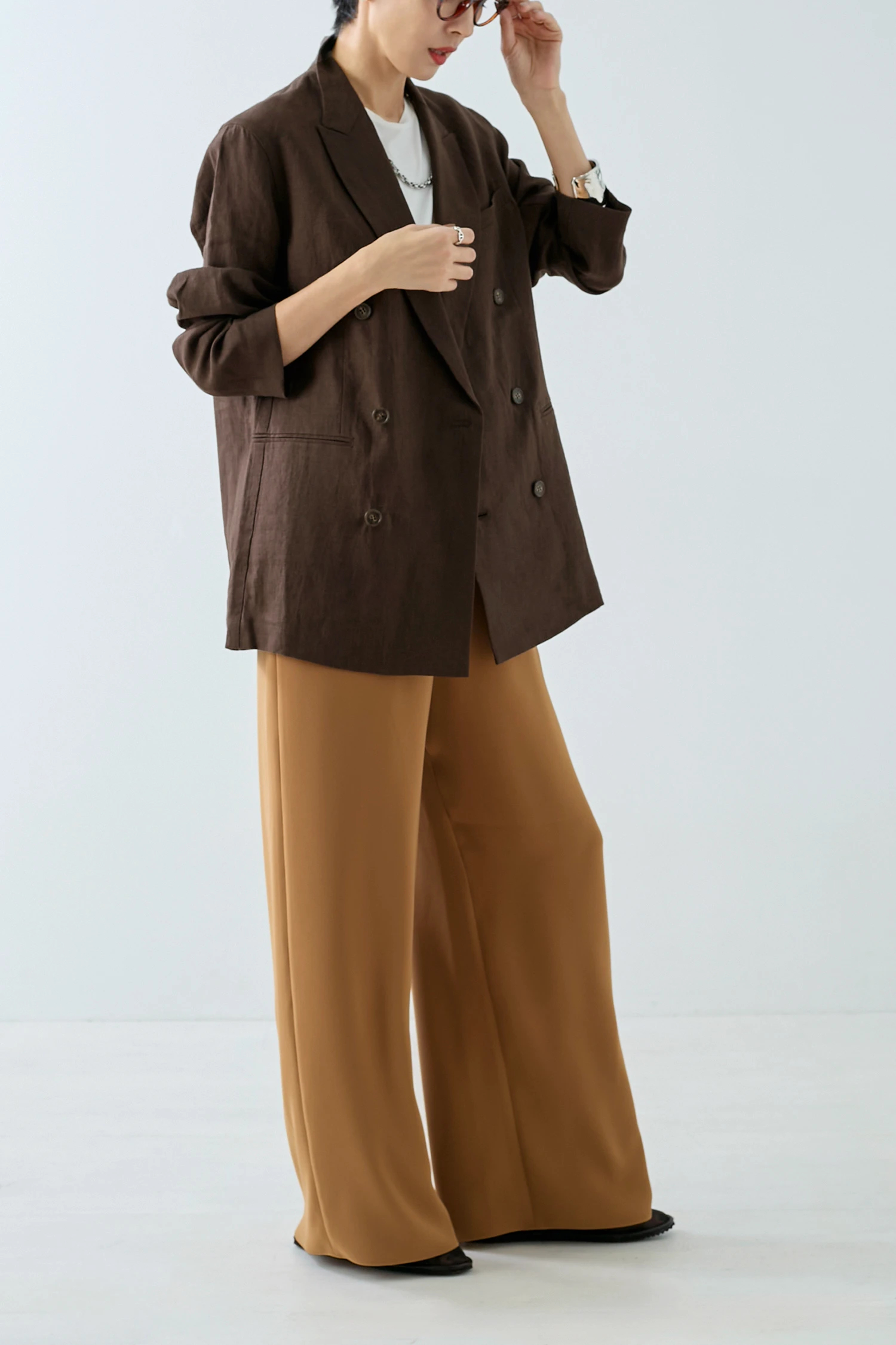 HAUNT（ハウント）｜D-BREASTED LINEN JACKETアイテムの詳細