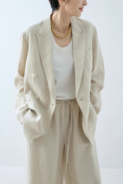 HAUNT(ハウント) |D-BREASTED LINEN JACKET