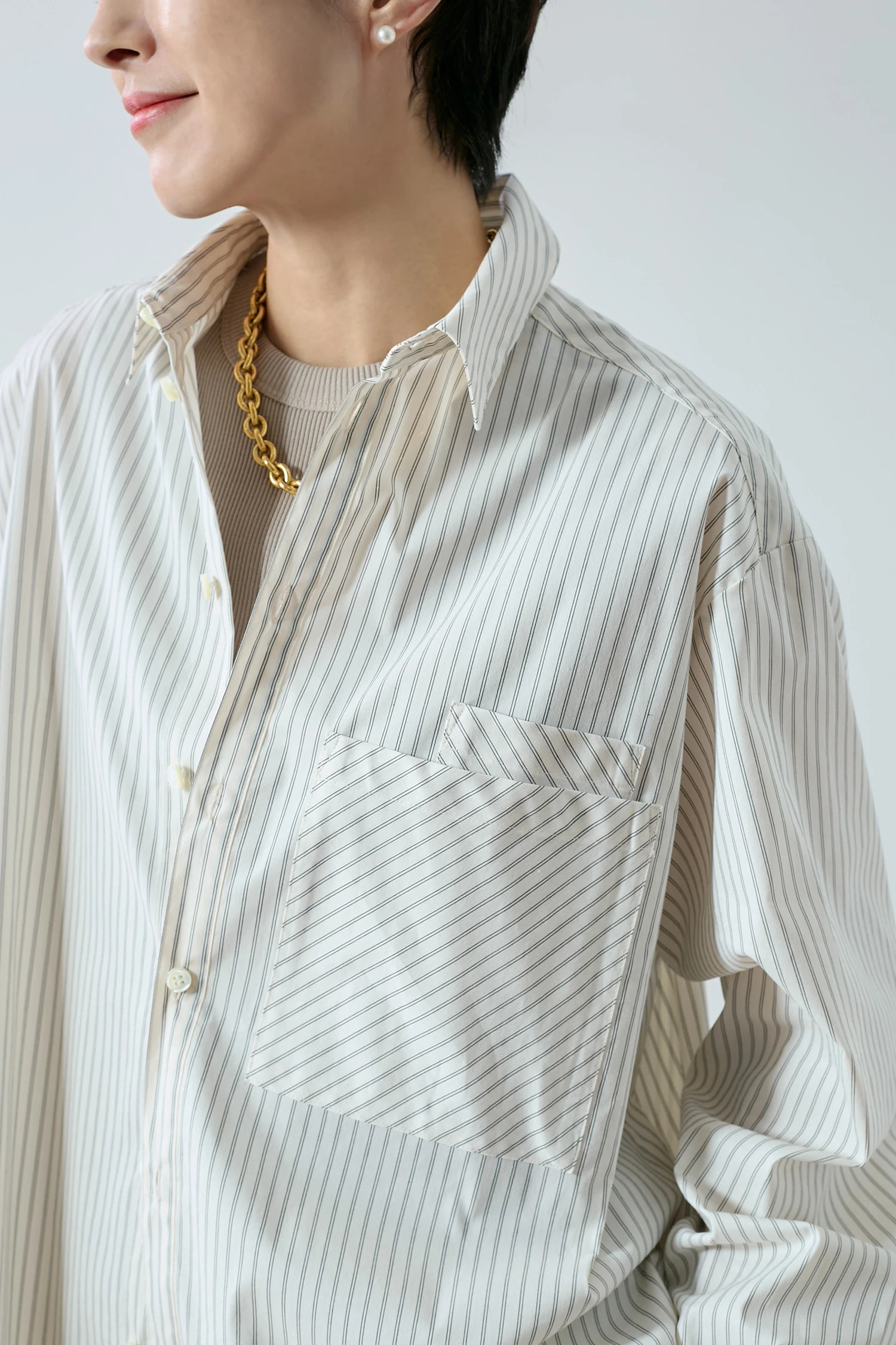 HAUNT ハウント　SILKY LOOSE SHIRT シルキールーズシャツ HAUNT（ハウント）｜STRIPE SHIRTアイテムの詳細 | GUESTLIST TOKYO