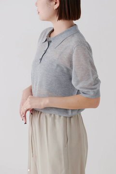 STATE OF MIND(ステートオブマインド) |sheer lame polo knit