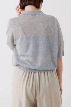 STATE OF MIND(ステートオブマインド) |sheer lame polo knit