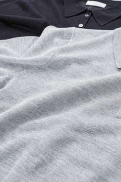 STATE OF MIND(ステートオブマインド) |sheer lame polo knit