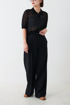 STATE OF MIND(ステートオブマインド) |sheer lame polo knit