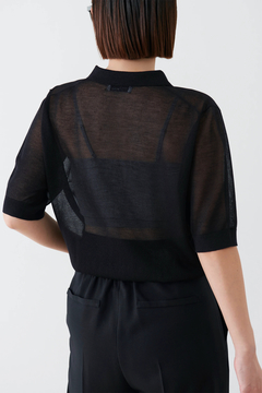STATE OF MIND(ステートオブマインド) |sheer lame polo knit