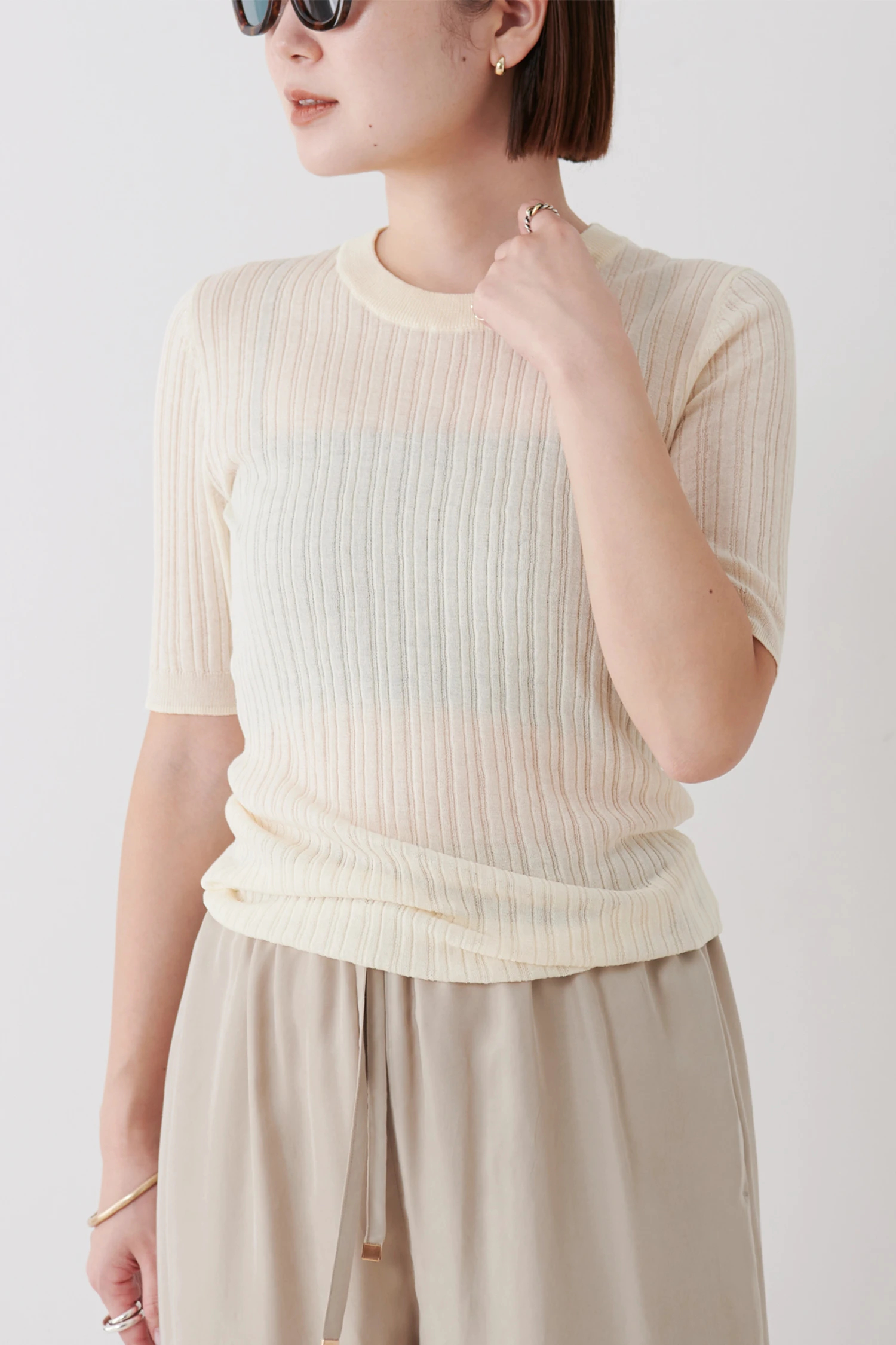 STATE OF MIND（ステートオブマインド）｜sheer half sleeve po