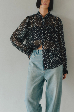 STATE OF MIND(ステートオブマインド) |dot sheer blouse
