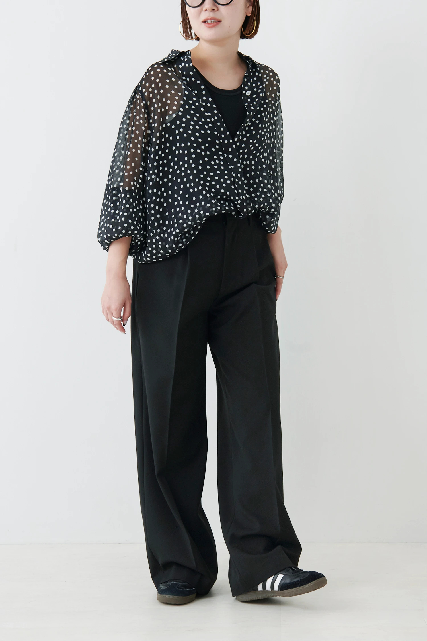 STATE OF MIND（ステートオブマインド）｜dot sheer blouse