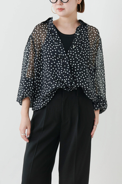 STATE OF MIND(ステートオブマインド) |dot sheer blouse