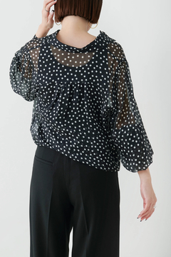 STATE OF MIND(ステートオブマインド) |dot sheer blouse