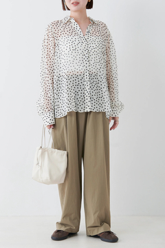 STATE OF MIND(ステートオブマインド) |dot sheer blouse