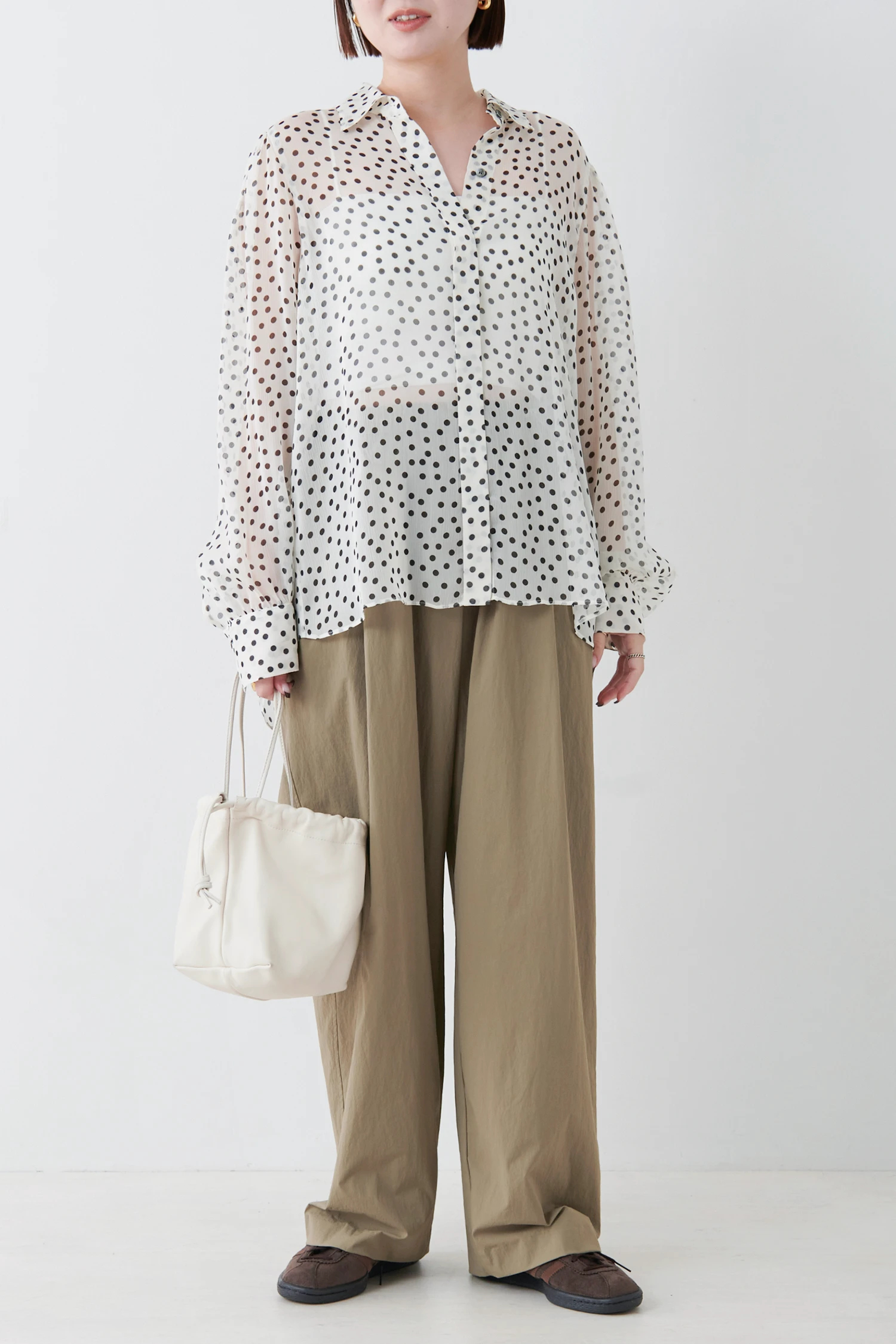 STATE OF MIND（ステートオブマインド）｜dot sheer blouse