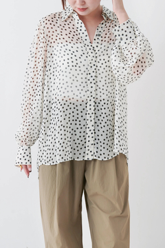 STATE OF MIND(ステートオブマインド) |dot sheer blouse