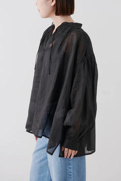 STATE OF MIND(ステートオブマインド) |linen sheer blouse