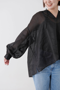 STATE OF MIND(ステートオブマインド) |linen sheer blouse