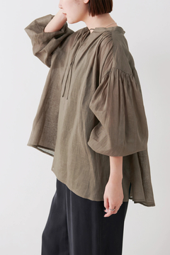 STATE OF MIND(ステートオブマインド) |linen sheer blouse