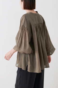 STATE OF MIND(ステートオブマインド) |linen sheer blouse