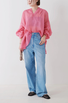 STATE OF MIND(ステートオブマインド) |linen sheer blouse