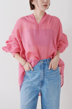 STATE OF MIND(ステートオブマインド) |linen sheer blouse