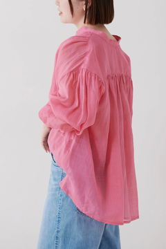 STATE OF MIND(ステートオブマインド) |linen sheer blouse