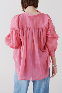 STATE OF MIND(ステートオブマインド) |linen sheer blouse